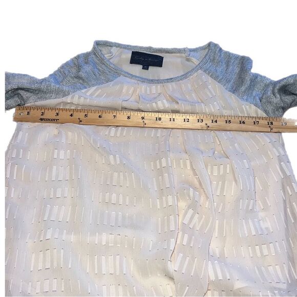 Anthropologie Sheer Blouse. Fully Lined. Sunday in Brooklyn. Sz XS. Great Cond!! - Picture 10 of 11